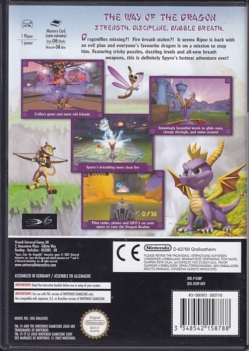 Spyro Enter the Dragonfly - GameCube (B Grade) (Genbrug)